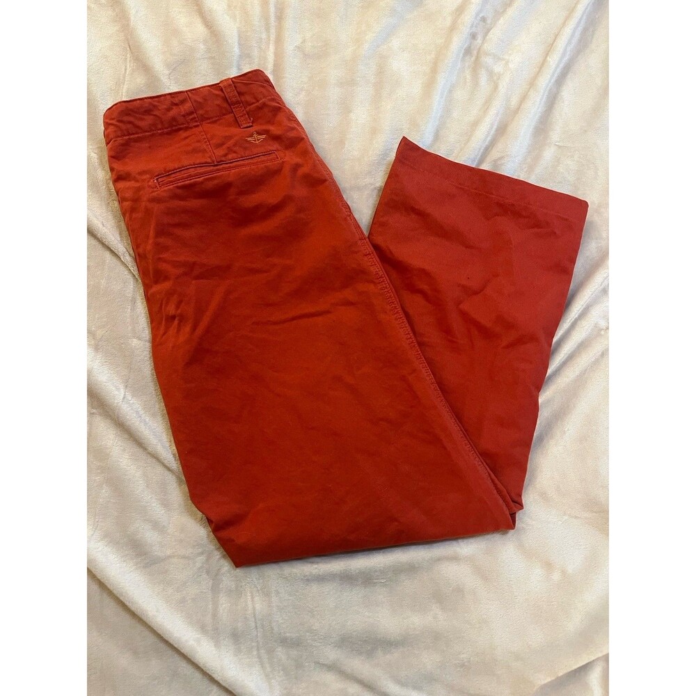 Men's Dockers Khaki Pants Autumn Red - 33Wx30L